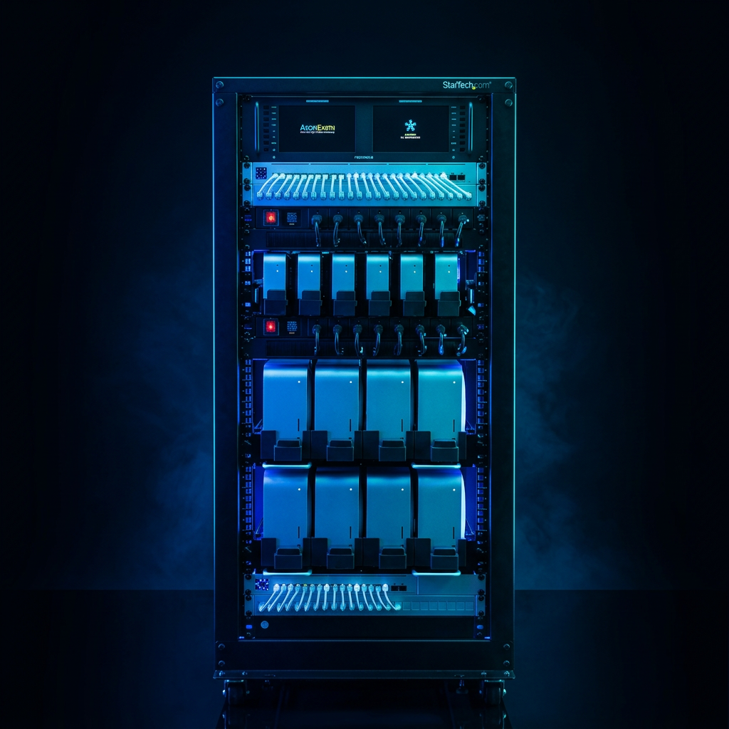 The Mac Hive 19-inch rack filled with Apple Mac mini compute nodes